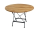 Zebra Florence Klapptisch rund 115cm gro� aus Teak und Flachstahl