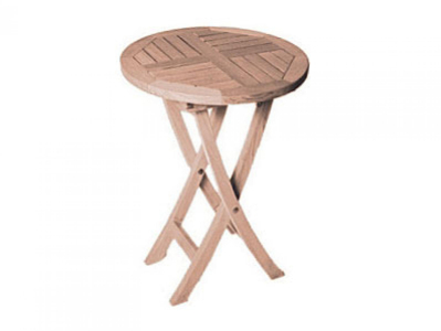 Zebra Poker Tisch rund Durchmesser 50cm, Höhe 74cm aus Teakholz
