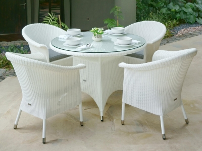 Zebra Gartenm&ouml;bel-Set Hastings wei&szlig;