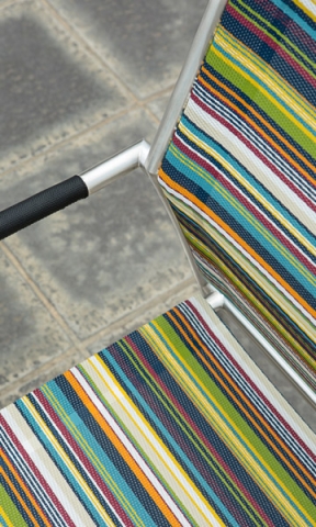 Zebra Gartenm�bel-Set Catax recyceltem Teak - Rovex stripe