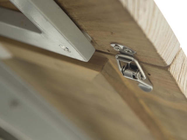 Zebra Gartenm�bel-Set Catax recyceltem Teak - Rovex stripe