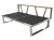 Zebra Belvedere Lounge 2-Sitzer, Mitte Rahmen Edelstahl - ohne Polster 148 cm x 82,5 cm x 75 cm