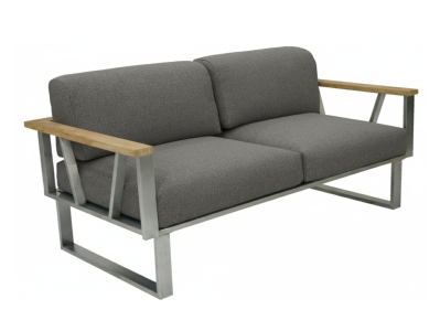 Zebra Belvedere Lounge 2-Sitzer-Set, 2 Armlehnen - inkl. Kissen Tuva medium grey