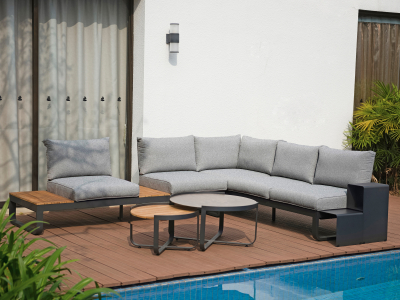 Zebra Gartenmöbel-Set Fly Lounge Mixed Grey