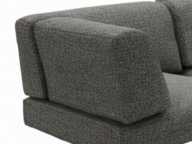 Zebra Belvedere Seitenkissen links 3649 Tuva tweed grey