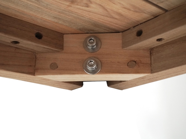 Zebra Derex Tischplatte 100x180cm aus recyceltem Teakholz