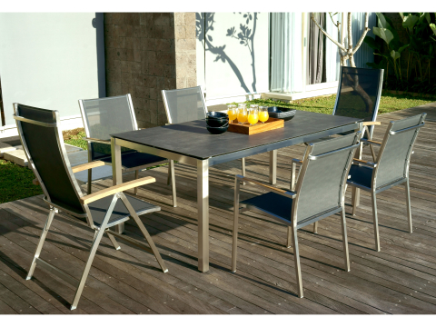 Zebra Gartenmbel-Set Opus-One 8, Dark Grey