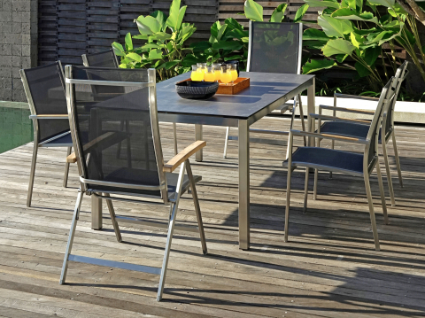 Zebra Gartenmbel-Set Opus-One 8, Dark Grey