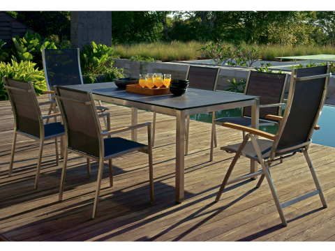Zebra Gartenmbel-Set Opus-One 8, Dark Grey