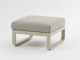Zebra Fly Lounge Hocker, light taupe B: 68 x T: 70 x H: 43,5 cm